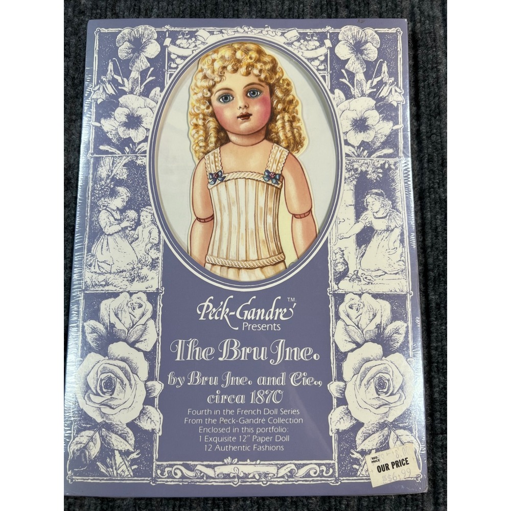 Vtg PECK-GANDRE Paper Doll Portfolio The Bru Jne French Series 1870 Sealed New
